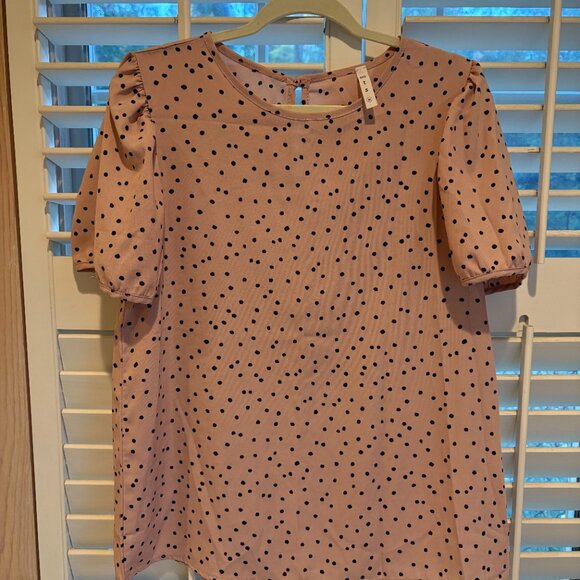 Pink polka dot blouse - Picture 3 of 3